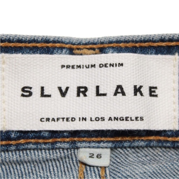 SLVRLAKE Women’s Mid Blue London Straight Jean, Size 26 - Picture 12 of 13